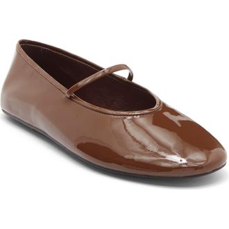 Jeffrey Campbell Dancerina Mary Jane Ballet Flat in Brown Patent at Nordstrom, Size 5.5