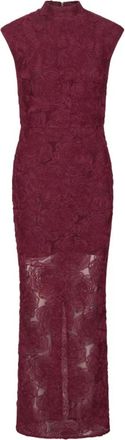 Rotate Flower Mesh Maxi Jurk - Dames - Maxi kleedjes - Rood - L - Polyester - Kleedjes