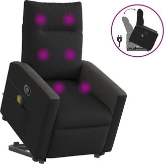 vidaXL Vidaxl - Sill&oacute;n Reclinable De Masaje Elevable Tela Negro