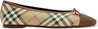 Burberry Highgate Ballerina - Dames - Ballerinas - Beige - 38 EU - Leer - Schoenen