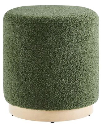 ModWay Tilden 16 Round Sherpa Upholstered Ottoman