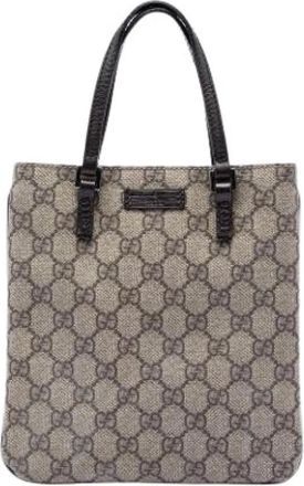 Gucci Pre-owned Vintage Tote Bag - Dames - Vintage Shopper - Beige - ONE Size - Leer - Vintage