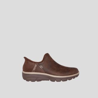 Skechers Womens Easy Going Slip In Shoes In Chocolate