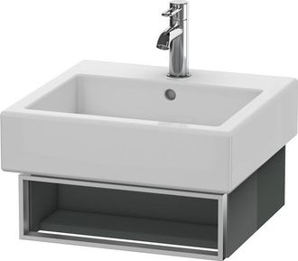 Duravit Duravit Vero Vanity 6003 De Pared, Con 1 Compartimento Abierto Incl. Toallero, 450mm, Color (frente/cuerpo): Laca De Alto Brillo Dolomiti Grey - Ve600