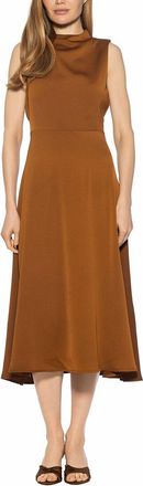 Alexia Admor Opal Draped Fit & Flare Dress