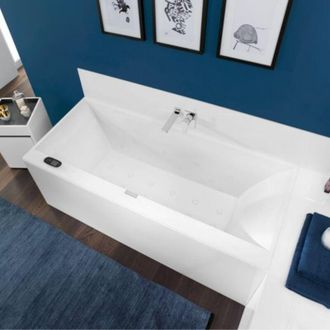 Villeroy & Boch Villeroy&boch - Sistema De Hidromasaje, Squaro Edge 12, Ba&ntilde;era, Ubq170sqe2dv, Rectangular, Quaryl, 1700 X 750 Mm, Blanco, Combipool Comfort (cc)