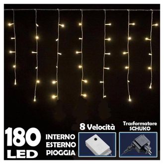 Trade Shop Trade Shop - Luminosa Natalizia 180 Led Blanco Caldo 3 Metrios Para Externa