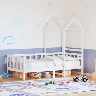 vidaXL Sof&aacute; Cama Madera Maciza De Pino Blanco 80x200 Cm Vidaxl