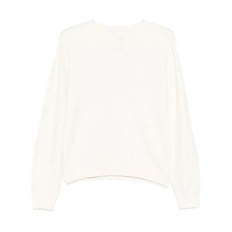Liu Jo Witte Sweater Collectie - Dames - Ronde hals truien - Wit - XL - Truien & Vesten
