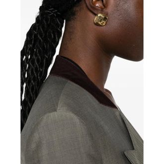 Victoria Beckham Virgin Wool-Mohair Double-Breasted Blazer - Gray