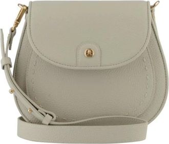 Pourchet Tassen, Dames, Beige, ONE Size, Leer, Bride Soft Crossbody Bag