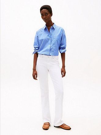 Tommy Hilfiger Vaqueros blancos de corte bootcut y talle medio