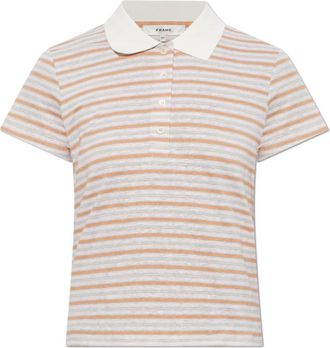 Frame Denim Linnen Polo - Dames - Polos - Veelkleurig - XS - Linnen - Tops