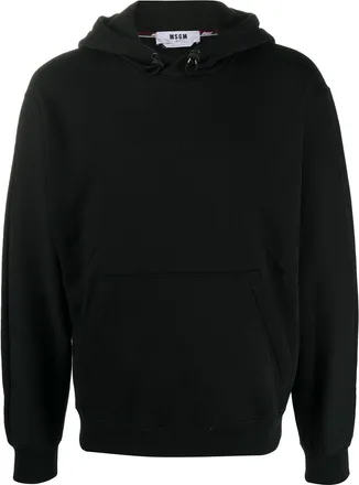 Msgm Black Felpa Con Cappuccio Hoodie