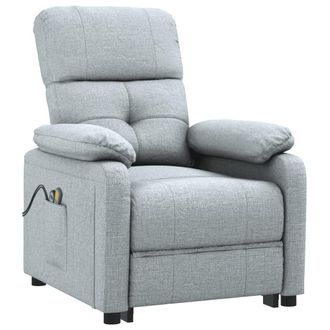 vidaXL Vidaxl - Sill&oacute;n De Masaje El&eacute;ctrico Tela Gris Claro