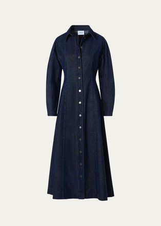 Akris Changent Micro Corduroy Midi Dress