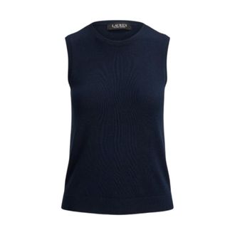 Ralph Lauren Lauren Punto Redondo - Knitwear - Mujer - Azul - XS