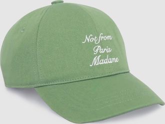 Dr&ocirc;le de Monsieur Casquette Slogan Calligraphy Light Green