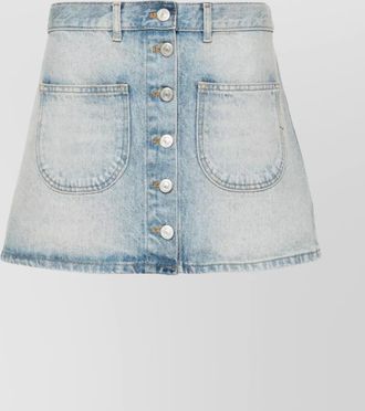 Courrèges denim skirt with belt loops and pockets