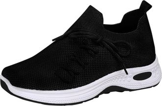 Generic Womens Arch Support Running Trainers Ladies Wide Fit Lightweight Sneakers Womens Summer New Leisure Comfortable Lightweight Mesh Breathable Sports Cas