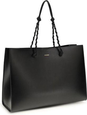 Jil Sander Womens Black Calf Leather Bos Taurus Shoulder Bag
