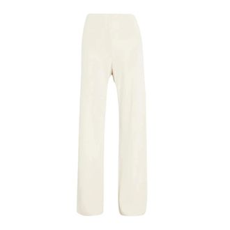 Vince Broeken, Dames, Wit, L, Leer, High Waist Fluid Satin Bias Pant