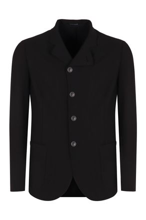 Emporio Armani Mens Crepe De Chine Jacket - Black - Size EU 50 (Mens)