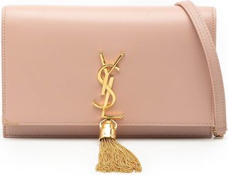 Saint Laurent Pre-owned Womens Smooth Calfskin Monogram Kate Tassel Wallet On Chain - Coral Leather - One Size