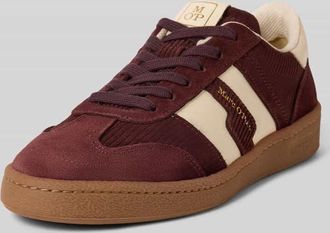 Marc O'Polo Low Top Sneaker aus Rindleder in Cord-Optik in Bordeaux, Gr&ouml;&szlig;e 37