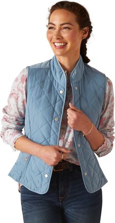 Ariat Womens Woodside Quilted Gilet in Blue Shadow, Size X-Small, by Ariat