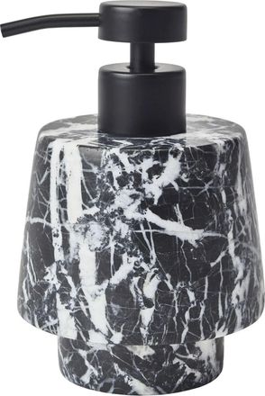 Aquanova Handgefertigter, luxuriöser Seifenspender Orion 120 ml aus Marmor, Schwarz