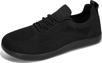 Generic Women Men Comfort Hybrid Breathable Minimalist Shoe, Lightweight Comfortable Wide Toe Non-Slip Slip-On Sneaker for Everyday (Black a,14)