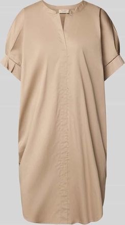 Freequent Knielanges Kleid mit Stretch-Anteil Modell Xenia in Taupe, Gr&ouml;&szlig;e L/XL