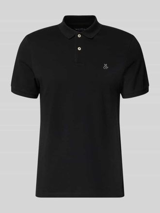 Marc O'Polo Poloshirt mit fein strukturierter Optik in Black, Gr&ouml;&szlig;e XXXL