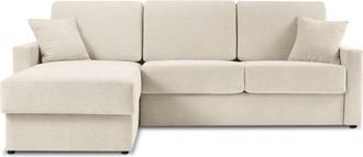 BLOOMINGLOFT 3-Sitzer Ecksofa Portia mit Bettfunktion (120 x 195 cm) Eckteil links
