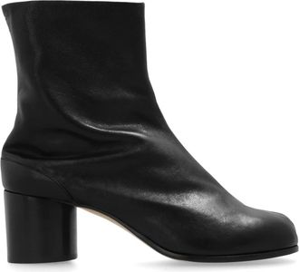 Maison Margiela Tabi enkellaarzen - Dames - Laarzen met Hak - Zwart - 37 1/2 EU - Leer - Schoenen