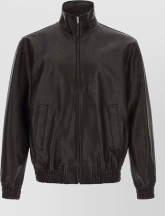 Valentino Garavani leather regular-fit jacket