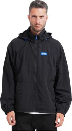 HUGO BOSS Jassen, Heren, Zwart, XL, Hooded Full-Zip Jacket with Chest Logo