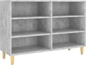 vidaXL Vidaxl - Aparador De Madera Contrachapada Gris Hormig&oacute;n 103,5x35x70 Cm