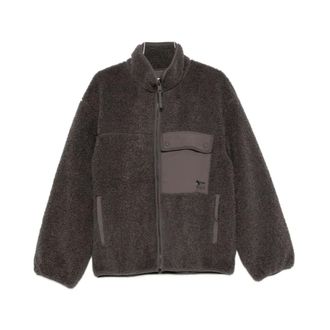 Maison Kitsun&eacute; Fleecejack - Heren - Jassen - Grijs - Maat: XL Fleece