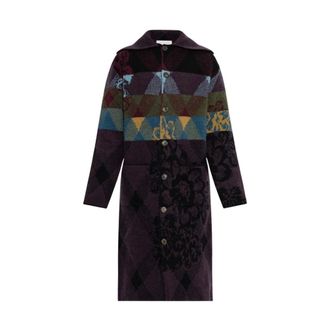 Dries Van Noten Masan Long Cardigan - - Knitwear - Uomo - Viola - M