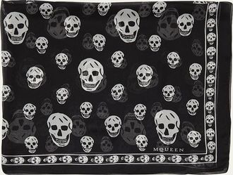 Alexander McQueen Classic Skull Silk Scarf