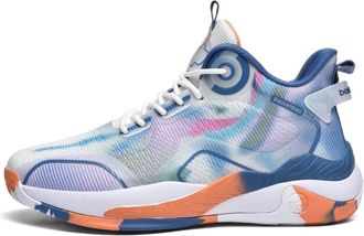 Generic Unisex Plus Size Basketball Shoes are Lightweight Fashionable Non Slip Breathable Outdoor Indoor Sports Training Boots Walking Shoes(Blue,12.5 UK)