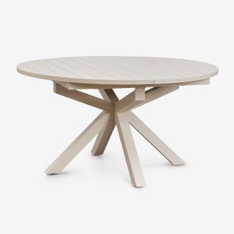 Sklum Sklum - Mesa De Comedor Extensible Redonda 145-200x145 Cm En Aluminio Barces