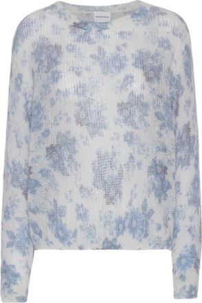 Americandreams Ulla O Neck Knit Pullover - Dames - Ronde hals truien - Blauw - M - Wol - Truien & Vesten
