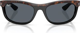 Ray-Ban Sunglasses Rb2489 1441 R5 Balorama Brown On Black/Blue Unisex