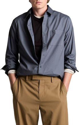Vince Cotton Poplin Button-Up Shirt in Neue Blue at Nordstrom, Size Xx-Large