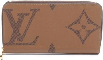 Louis Vuitton Portafoglio con monogramma Giant Reverse e zip 2021-2025 - Marrone