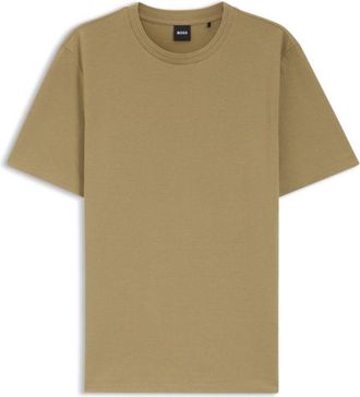 BOSS Bubble-jacquard structure T-shirt in a cotton blend