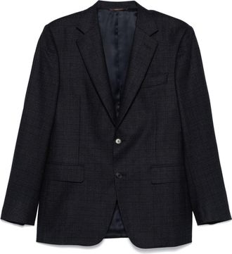 Canali check-pattern blazer - Blue